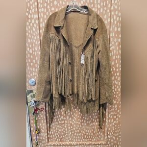 Vintage Suede Fringe Jacket